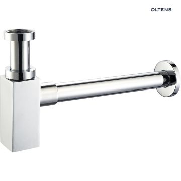 Oltens Hervik (S) syfon umywalkowy mosiężny kwadratowy chrom