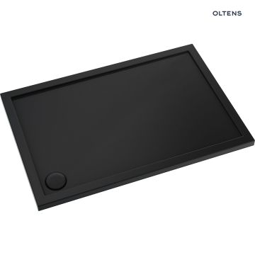 Oltens Superior brodzik 140x90 cm prostokątny akrylowy czarny mat