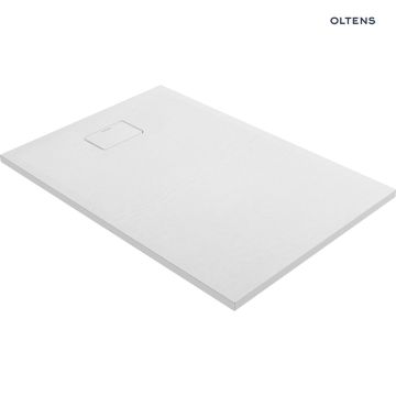 Oltens Bergytan brodzik 120x80 cm prostokątny RockSurface biały