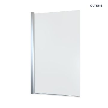 Oltens Fulla parawan nawannowy 1-częściowy 85x140 cm chrom/szkło przezroczyste