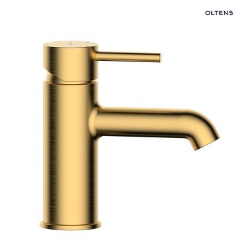 Oltens Molle bateria umywalkowa stojąca złoto szczotkowane