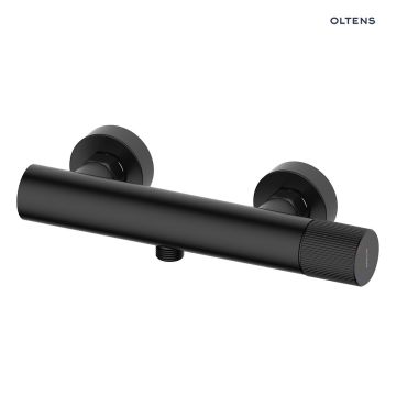 Oltens Hamnes bateria prysznicowa ścienna czarny mat