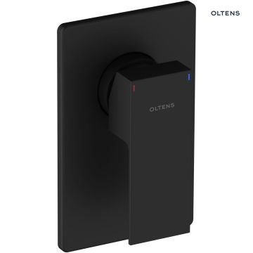 Oltens Gota bateria prysznicowa podtynkowa kompletna czarny mat