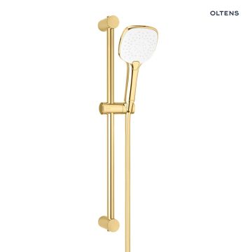 Oltens Driva EasyClick (S) Alling 60 zestaw prysznicowy złoty połysk/biały