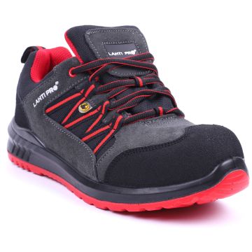 Półbuty robocze ze skóry zamszowej z podnoskiem