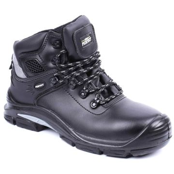 Wysokie buty robocze antyprzebiciowe ze skóry licowanej