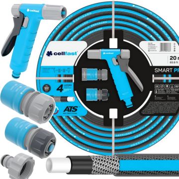 Zestaw Zraszający SMART PRO ATS Wąż Ogrodowy 3/4'' 20m 4-warstwy Cellfast
