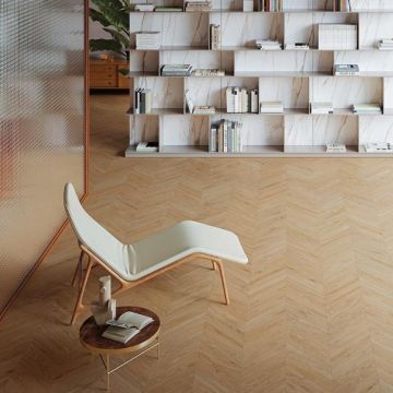 Płytka gresowa Emil Mimesis Chevron Miele Natural aranzacja