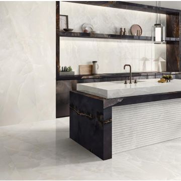 Płytka gresowa Emil Tele Di Marmo Onyx Ivory w kuchni